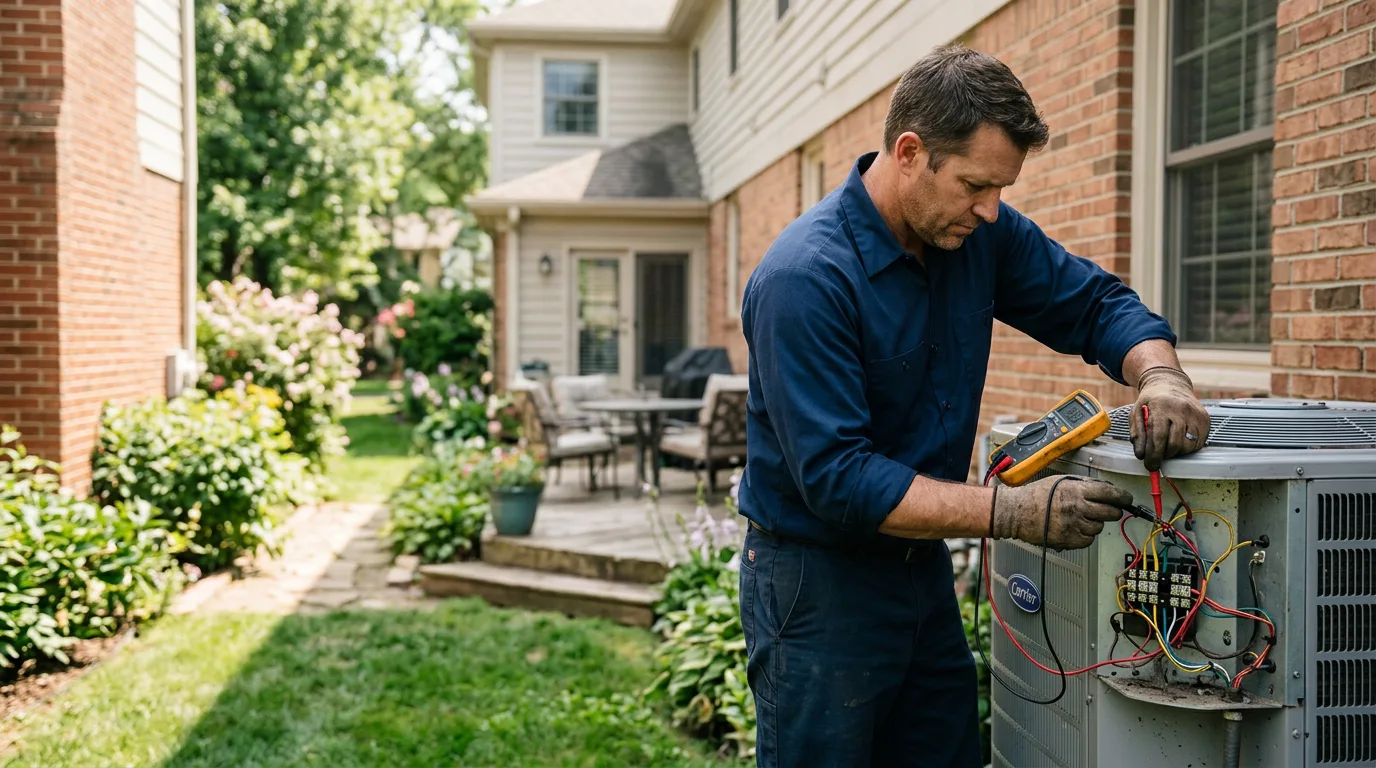 HVAC technician working near Keithsburg, IL